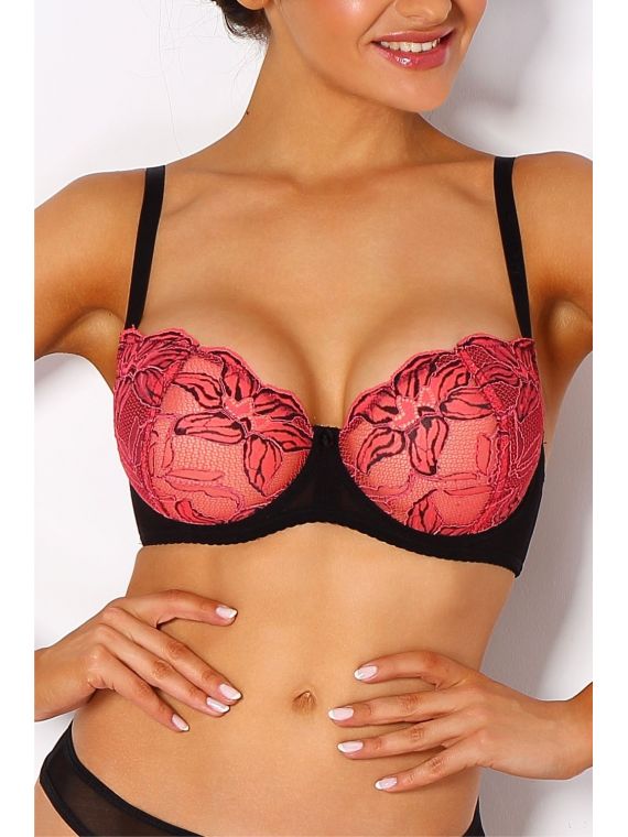 Biustonosz soft La Furia Coral/Black