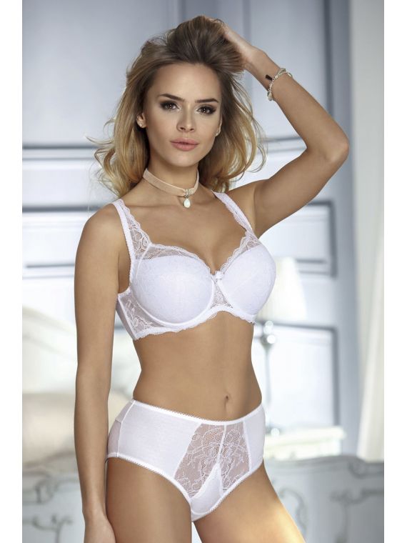 Biustonosz Usztywniany Model Angelika full cup White