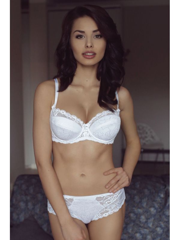 Biustonosz Usztywniany Model Margot full cup White