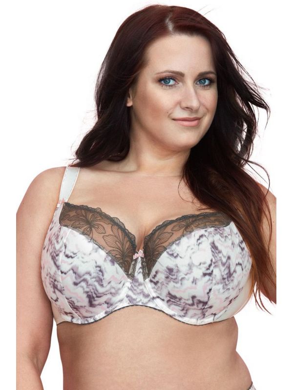 Biustonosz Semi-Soft Model 787M Estelle Maxi Różowy Marmur