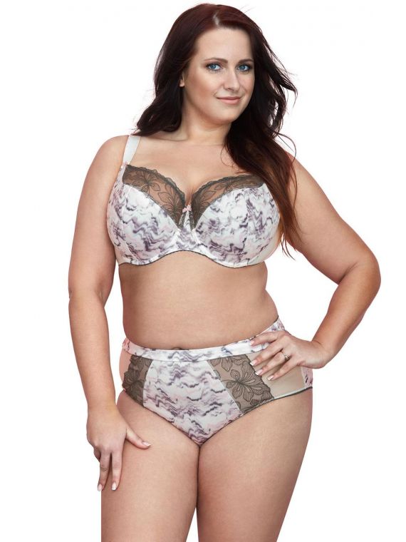 Biustonosz Semi-Soft Model 787M Estelle Maxi Różowy Marmur