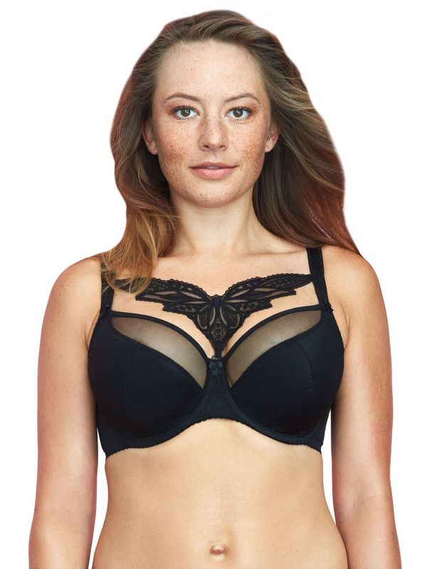 Biustonosz Semi-Soft Model 782 Caprice CZarny Motyl