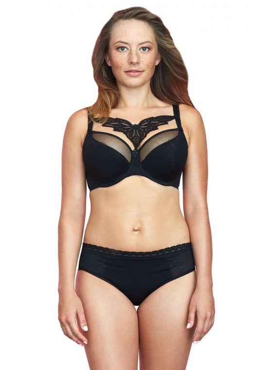 Biustonosz Semi-Soft Model 782 Caprice CZarny Motyl