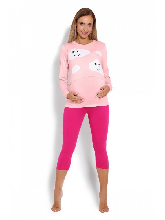 Piżama Damska Ciążowa Model 1679 Pink