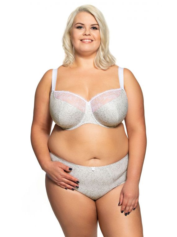 Biustonosz Soft Model 828M Alexa Maxi Ażurowy Wzór